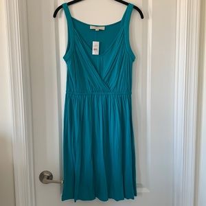 NWT LOFT Teal Blue Sleeveless Dress Size Small
